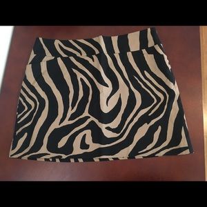 Loft brand zebra print mini skirt!